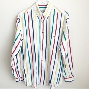 Vintage Eddie Bauer Striped Long Sleeve Shirt 90s